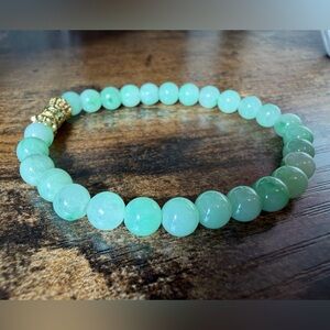 NEW Natural Burmese Jadeite Bracelet – 6mm Beads